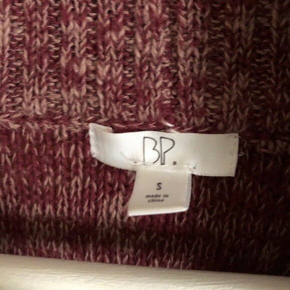 BP Cardigan Sweater Red Open Front Ribbed Long Marled Knit Nordstrom Small Cozy - Picture 4 of 6